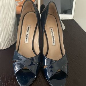 Navy Blue Manolo Blahnik heels